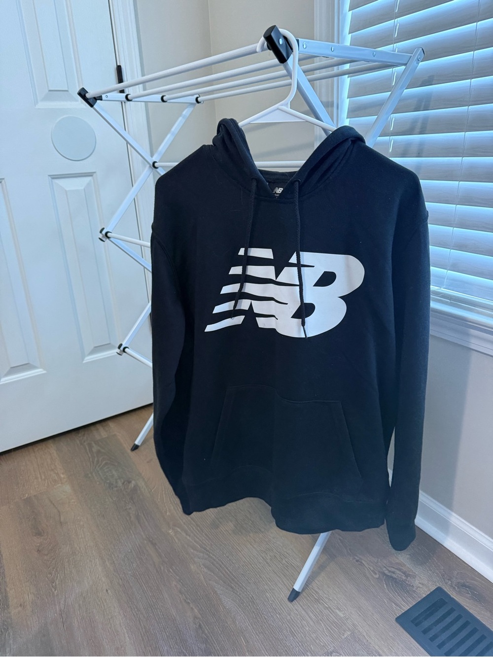 New Balance Black Hoodie with White NB Logo